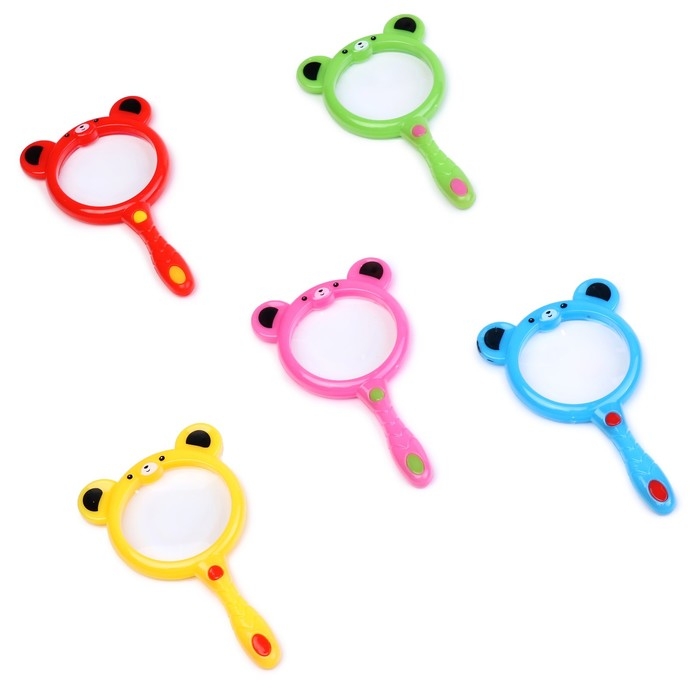 Лупа детская Животные, линза 35мм, микс Лупа детская Животные, линза 35мм, микс