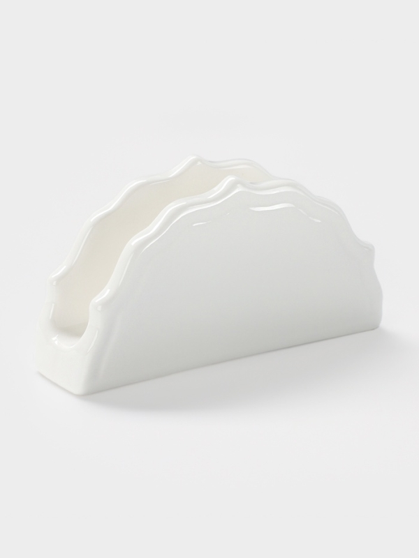 Салфетница WY Renessans, 14×3.5×7.5 см, фарфор, белая