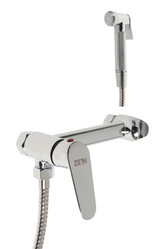 Смеситель для биде ZEIN Z4200, с гигиеническим душем, нерж. сталь, картридж 35 мм, хром Смеситель для биде ZEIN Z4200, с гигиеническим душем, нерж. сталь, картридж 35 мм, хром