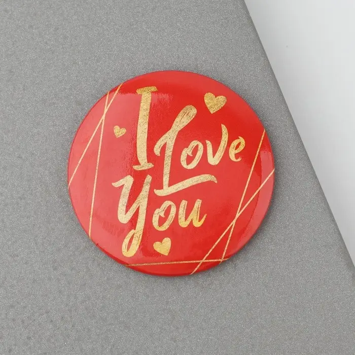 Магнит закатной, сувенир «Вместе навсегда», d=5 см.