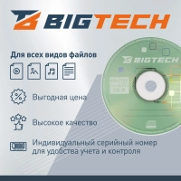 Носители информации Bigtech YCDRB005 CD-R 700 МБ/48х/1шт конверт белый
