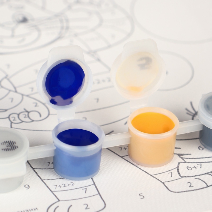 Картина по номерам для детей Картина по номерам для детей "Кот Матроскин" 17х17 см, Простоквашино