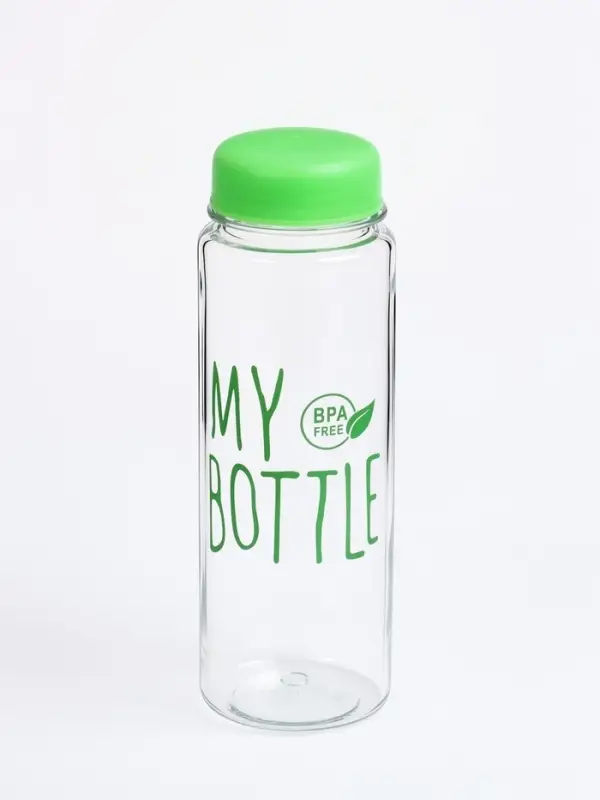 Бутылка для воды My bottle, 500 мл, 19.5&times;6 см, чехол в комплекте, цвет МИКС