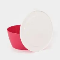 Чаша с крышкой ПластоС, 3 л, пластик, d=23 см, МИКС