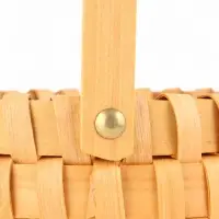 Корзина плетеная 17х17х12 см,  ручка h=13 см, натуральный Корзина плетеная 17х17х12 см,  ручка h=13 см, натуральный