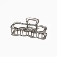 Крабик для волос «Луна», прямой, 9 см, чёрный