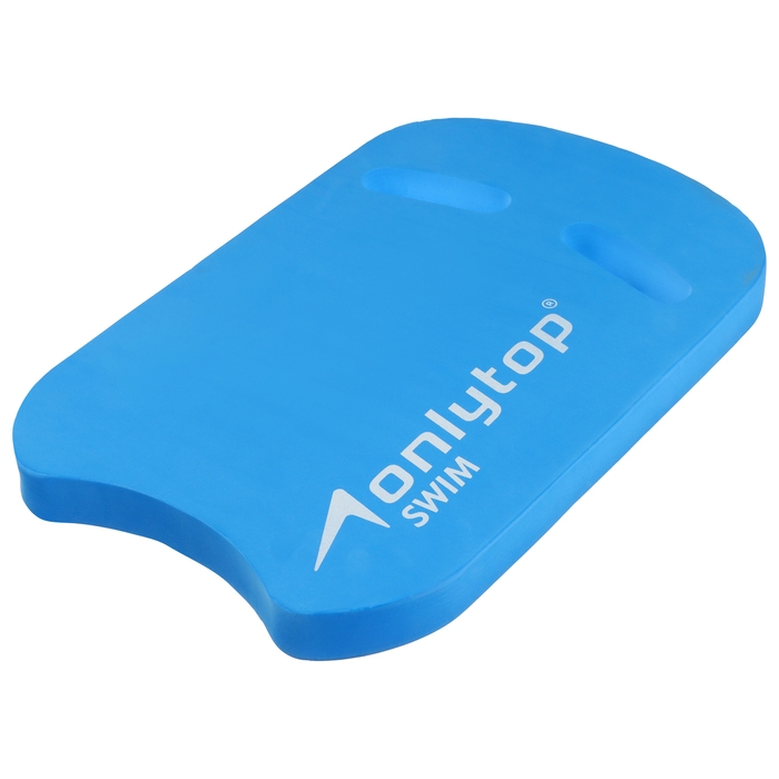 Доска для плавания ONLYTOP, 44х28х3,3 см, цвет голубой Доска для плавания ONLYTOP, 44х28х3,3 см, цвет голубой