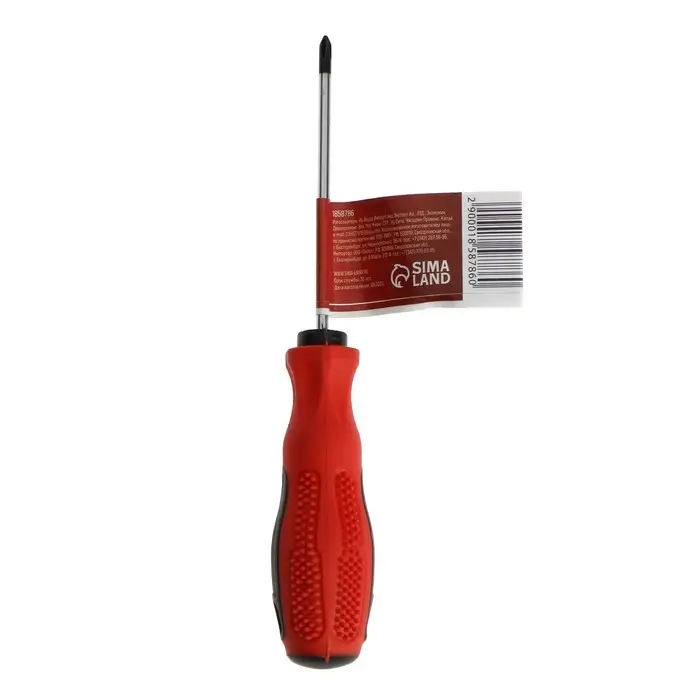 Отвертка крестовая ЛОМ, магнит, двухкомпонентная рукоятка, PH0×75 мм