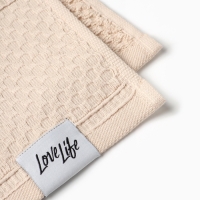 Полотенце махровое LoveLife «Ордос» 30×50 см, бежевое, 100% хлопок, 430 г/м²