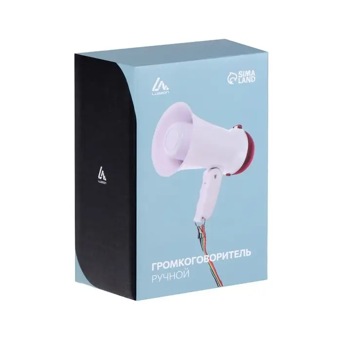 Мегафон ручной Luazon Rad-02, 5 Вт, дальность до 50 м, запись 10 сек, 3 режима, белый