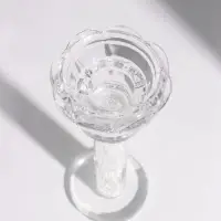 Подсвечник хрустальный &laquo;Кристалл&raquo;, 6.4&times;6.4&times;14.7 см, d=2.3 / 3.8 см