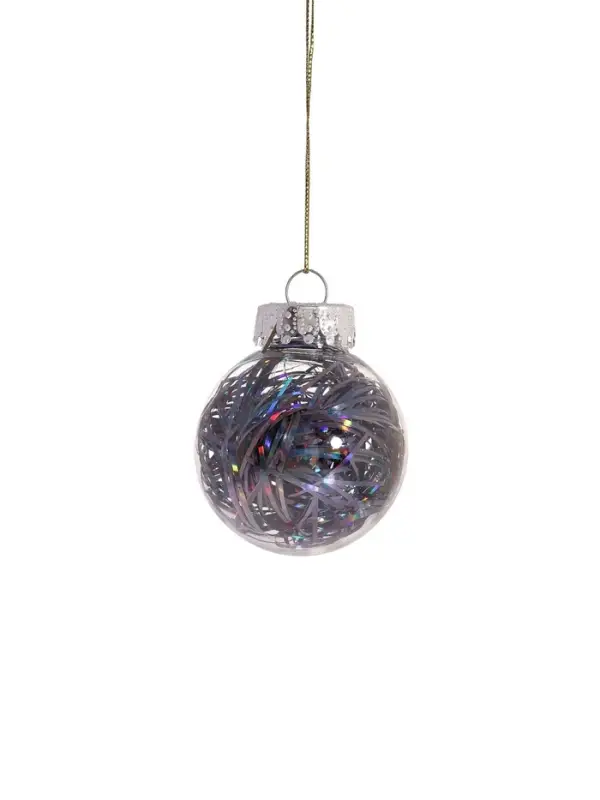 Ёлочные игрушки &laquo;Мелодия&raquo; волны диско, шары новогодние, d=6 см, набор 9 шт. серый/белый