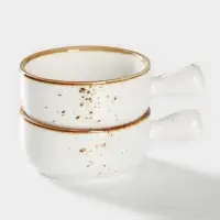 Кокотницы «Церера», набор 2 шт., d=7.5 см, 100 мл, фарфор, белые Кокотницы «Церера», набор 2 шт., d=7.5 см, 100 мл, фарфор, белые