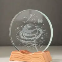 Сувенир стекло свет "Диск. Сатурн" 5хLED d=10 см, USB 10х4х11,4 см Сувенир стекло свет "Диск. Сатурн" 5хLED d=10 см, USB 10х4х11,4 см