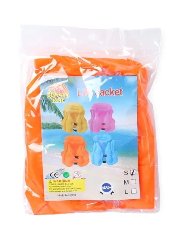 Жилет для плавания, размер S, цвет оранжевый