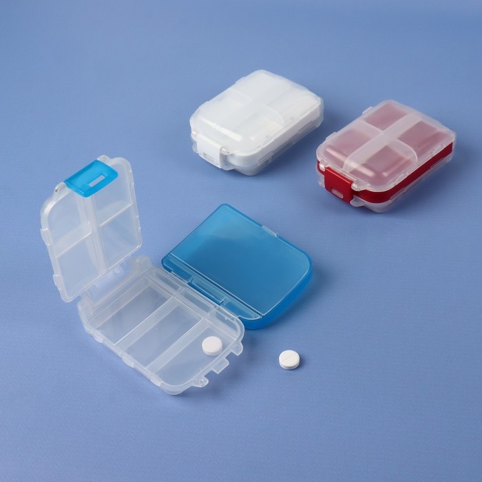 Таблетница «Максимум», 10 × 6,5 × 3,5 см, 8 секций, цвет МИКС Таблетница «Максимум», 10 × 6,5 × 3,5 см, 8 секций, цвет МИКС