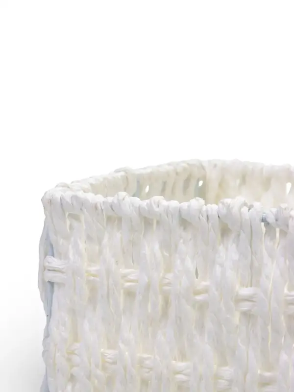 Набор корзин 3 шт пластик 25х16х11 22х13х9 19х10х7,5 см ручка h=10 см белый квадрат