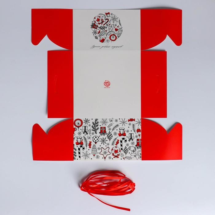 Коробка для капкейка «Время добрых подарков», 16 х 16 х 10 см, Новый год Коробка для капкейка «Время добрых подарков», 16 х 16 х 10 см, Новый год