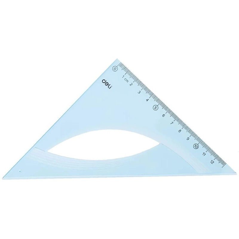 Набор чертежный Deli EH13 большой:лин 30см,угольн 19и13см,трансп 12см,голуб