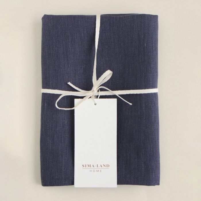 Декоративная наволочка SL Home Linen 40*40 см, цв. Темно-синий, 100%лён Декоративная наволочка SL Home Linen 40*40 см, цв. Темно-синий, 100%лён