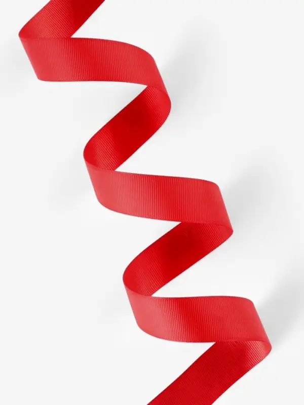 Лента репсовая, 25 мм, 23&plusmn;1 м, красная №26