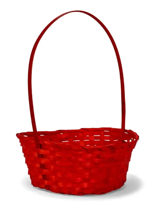 Набор корзин 3 шт 22х18x10 24х19x10 27х21x10 см ручка h=24/26/28 см Розовый