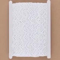 Кружево вязаное, 32 мм &times; 10 &plusmn; 1 м, цвет белый