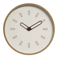 Часы настенные классические, бесшумные, плавный ход, циферблат d=30 см, бежевые, от батарейки 1&times;АА