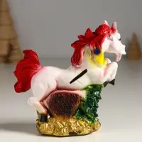 Копилка "Лошадь с ёлкой" 13х13х6,5 см, белый Копилка "Лошадь с ёлкой" 13х13х6,5 см, белый