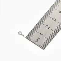 Держатель для кулона клеевой, 7×3 мм (набор 30 шт.), цвет серебро