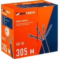 Кабель BigTech BT-CECR-003 медь UTP 4 пары, кат.5e AWG24 PVC 305м сер
