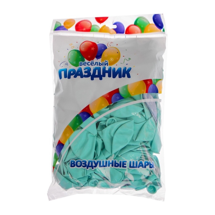 Шар воздушный 12 Шар воздушный 12", цвет бирюзовый, набор 100 шт.