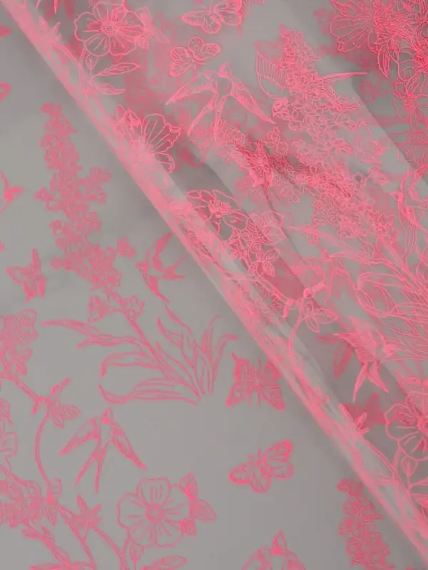 Пленка для цветов "Ласточки", розовый туманный, 0,6 х 9.3&plusmn;5% м, 40 мкм, 200 гр