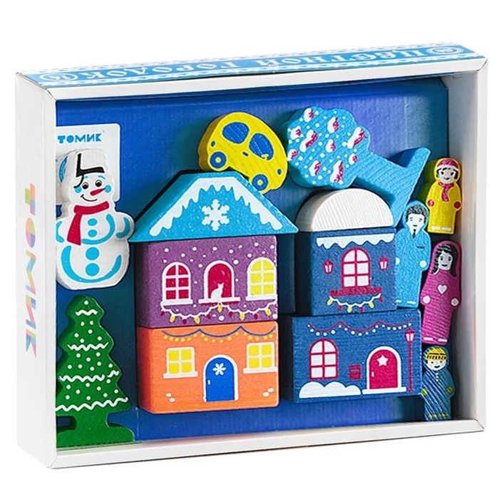Конструктор деревянный «Цветной городок Новогодний» Конструктор деревянный «Цветной городок Новогодний»
