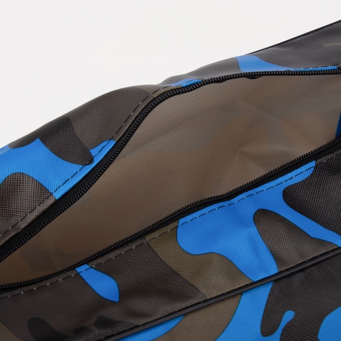 Косметичка дорожная на молнии, с ручкой, цвет синий/камуфляж Косметичка дорожная на молнии, с ручкой, цвет синий/камуфляж