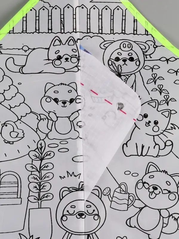 Воздушный змей - раскраска Funny toys &laquo;Зверятки&raquo;, 80 см, 6 фломастеров