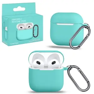 Чехол для AirPods 4 с карабином №17 Coast Blue