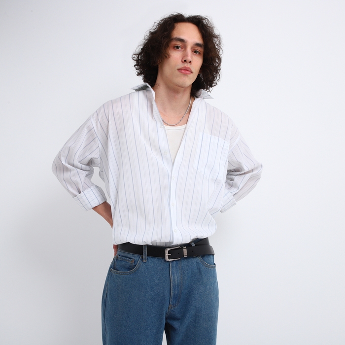 Ремень мужской, ширина 3,5 см, пряжка металл, цвет чёрный Ремень мужской, ширина 3,5 см, пряжка металл, цвет чёрный