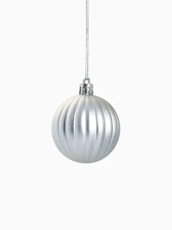 Набор украшений пластик 11 шт Набор украшений пластик 11 шт "Чудеса" 6 см, серебро