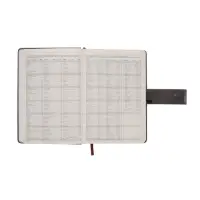 Ежедневник недатированный формат А5, с хлястиком, 112л, линия, пвх, Серый Ежедневник недатированный формат А5, с хлястиком, 112л, линия, пвх, Серый