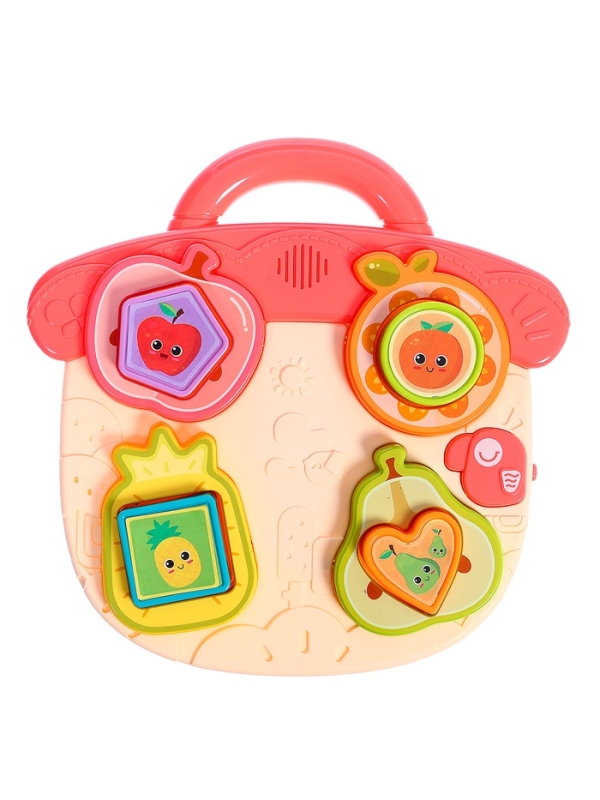 ЗАБИЯКА Музыкальная игрушка  ЗАБИЯКА Музыкальная игрушка "Бизидоска" SL-07255 фрукты, звук, свет,цвет МИКС