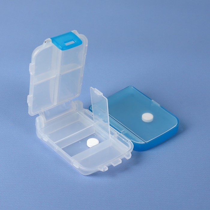 Таблетница «Максимум», 10 × 6,5 × 3,5 см, 8 секций, цвет МИКС Таблетница «Максимум», 10 × 6,5 × 3,5 см, 8 секций, цвет МИКС