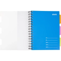 Бизнес-тетрадь 140л,кл,А5,SPIRAL BOOK Синий,евроспир,обл.пласт,раздел.84113