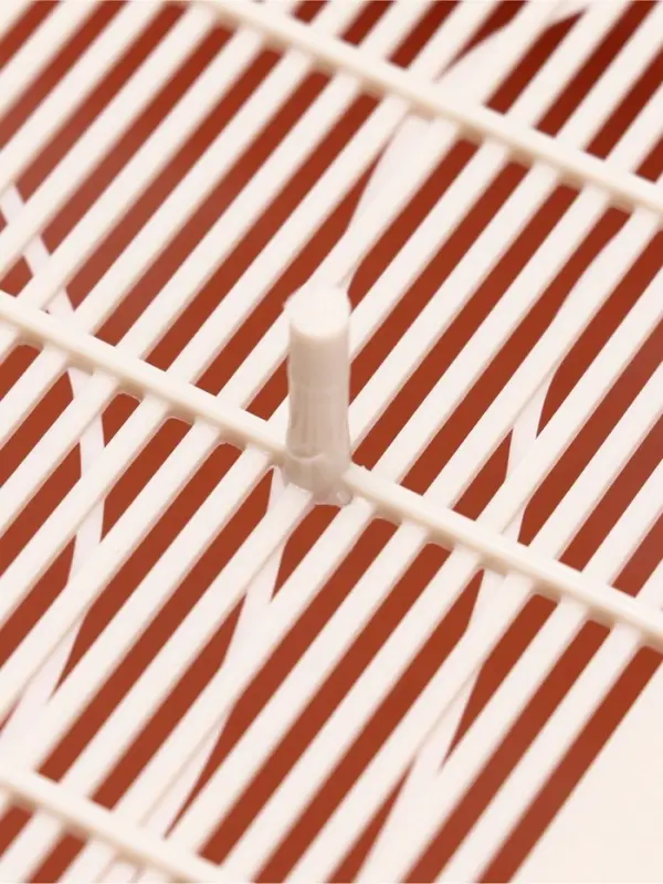 Туалет для кошек &laquo;Мур-мяу&raquo;, 33&times;25&times;7 см, с сеткой, пластик, цвет коралловый