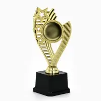 Кубок, наградная фигура, золото, подставка пластик, 22 см