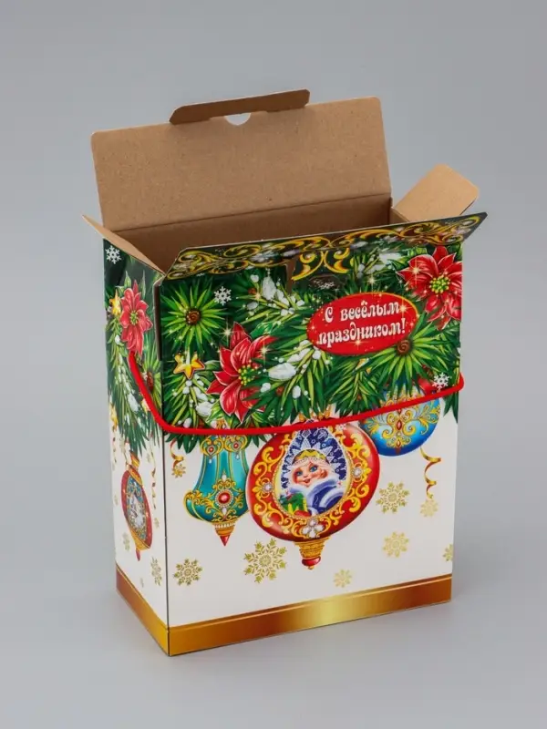 Коробка Новогодняя подарочная Коробка Новогодняя подарочная "Игрушки" 20 х 26 х 10,5 см