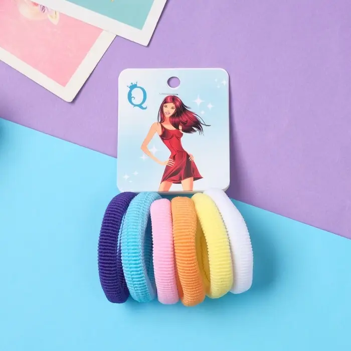 Резинка для волос Резинка для волос "Анна" (набор 6 шт) загадка, 4 см