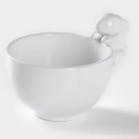 Конфетница Доляна &laquo;Зайка&raquo;, 13&times;10&times;9 см, доломит, белая