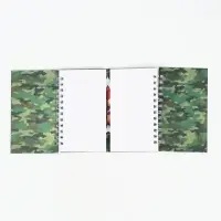 Двойной блокнот на гребне, мягкая обложка, размер 14 х12см, 48 л "Защитнику"