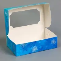 Коробка подарочная складная с окном &laquo;С Новым годом&raquo;, 25&times;15&times;7 см